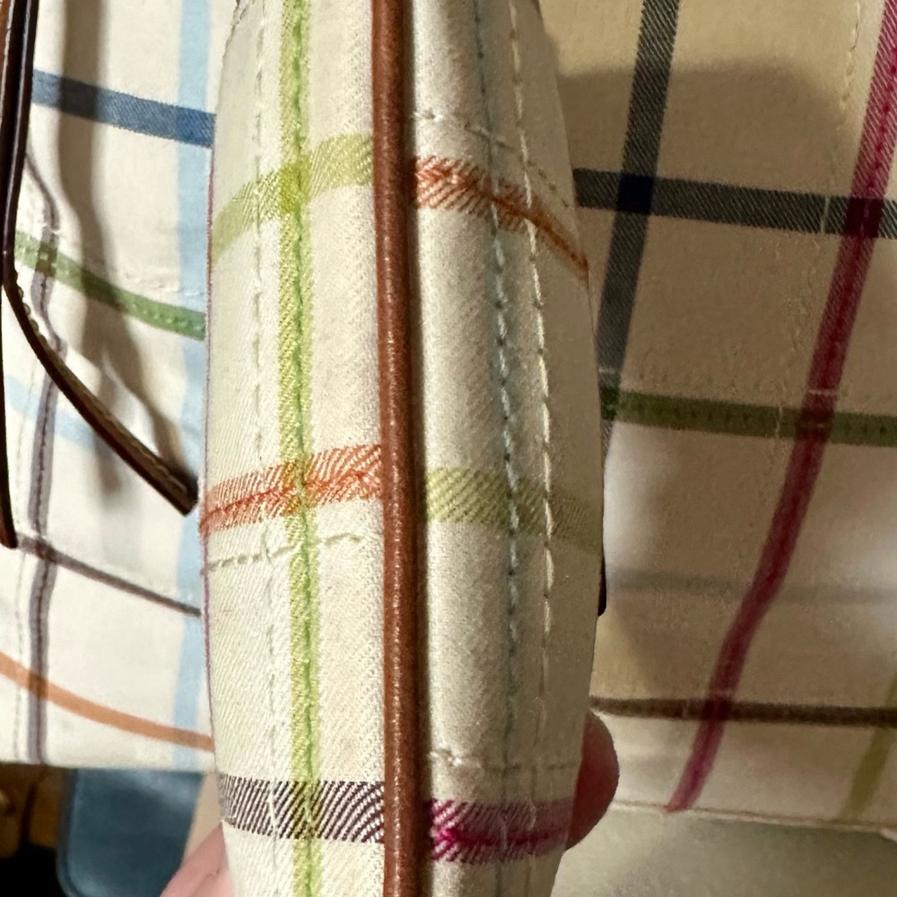 COACH TATTERSALL XL PLAID WEEKENDER TOTE and MATCHING WRISTLET - Picture 14 of 14